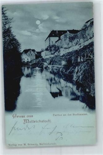 Mellrichstadt Stadtmauer , Mondschein