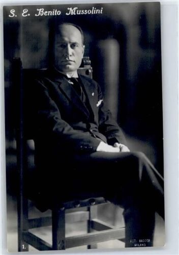 WK II Mussolini Foto AK