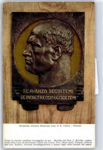 Firenze Bronzetafel Mussolini Mussolini