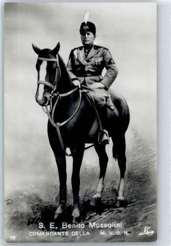 WK II Pferd Mussolini Foto AK