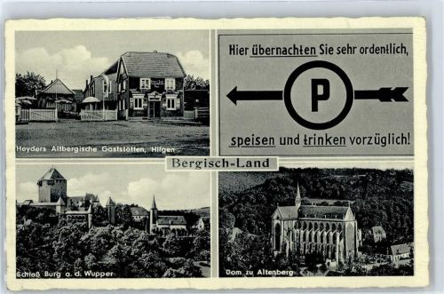 Hilgen Gasthaus Heyder Dom Schloss Burg a. d. Wupper