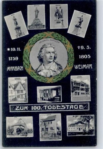 Marbach 1905 Schiller Stationen zum 100.Todestag