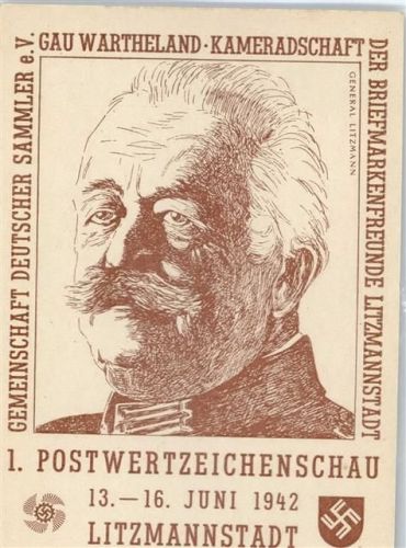 Litzmannstadt WK II 1.Postwertzeichenschau 19142