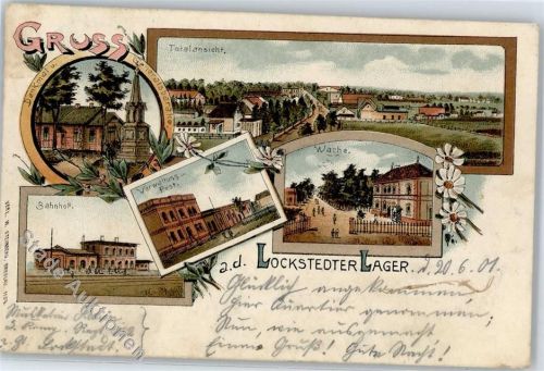 Lockstedt 1901 Denkmal Generalsbarake Wache Bahnhof Verwaltung Post