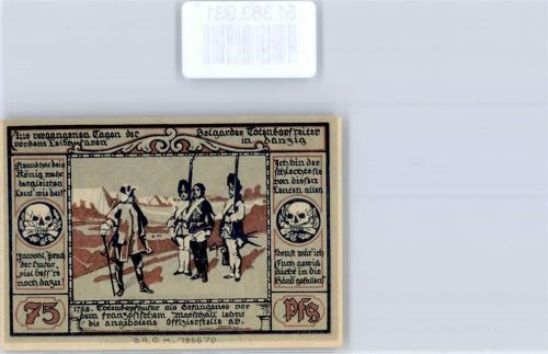 Belgard an der Persante Bialogard Notgeldschein 75 Pfennig
