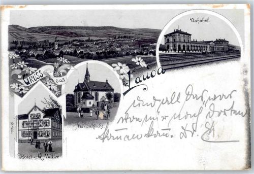 97922 W6970 Lauda Vorläufer Bahnhof Kinderheim Hotel