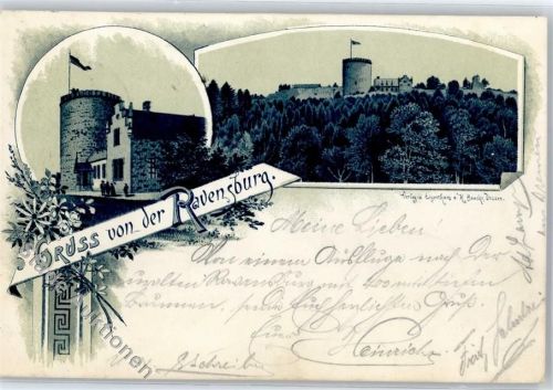 Borgholzhausen 1899 Gruss von der Ravensburg