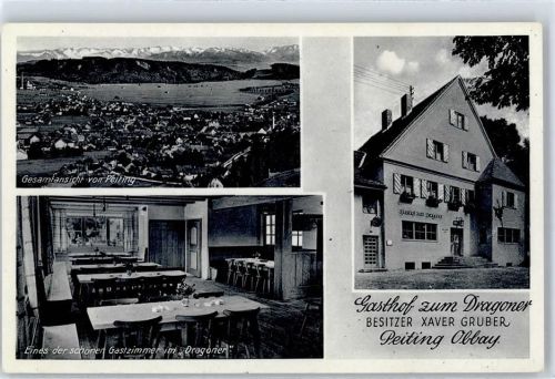 Peiting 1942 Gasthaus zum Dragoner