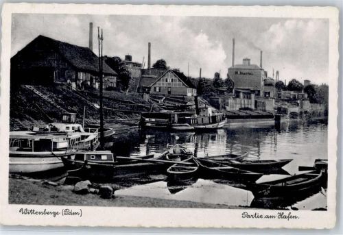 19322 O2900 Wittenberge , Prignitz 1942 - Hafen