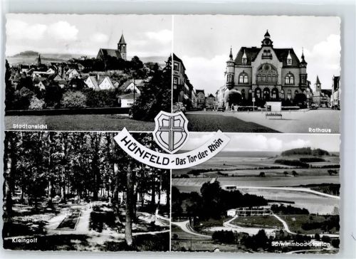 Hünfeld 1964 Rathaus Schwimmbad Minigolf