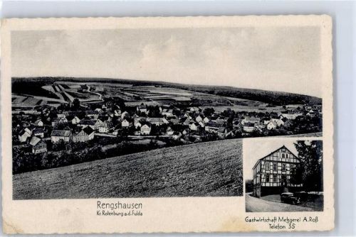 Rengshausen 1944 Gasthaus Metzgerei A. Roß