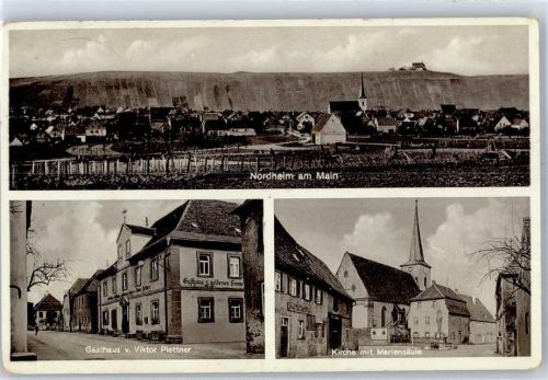 Nordheim Gasthaus Viktor Plettner Kirche Mariensäule