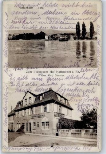 65343 W6228 Hattenheim , Rheingau - Gasthaus zum Rheingauer Hof