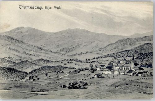 94169 W8391 Thurmansbang Lithographie / Künstlerkarte