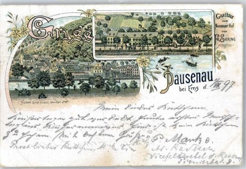 Dausenau 1897 Gasthaus Nassauer Hof