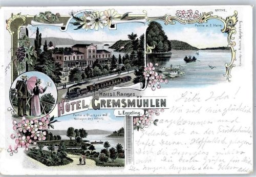 Malente-Gremsmühlen 1898 Hotel Cremsmühlen Diecksee