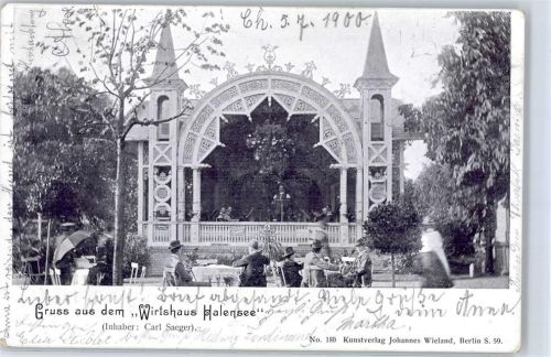 Halensee 1900 Gasthaus Wirtshaus Halensee