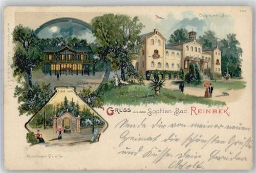 Reinbek 1911 Gruß aus dem Sophien-Bad