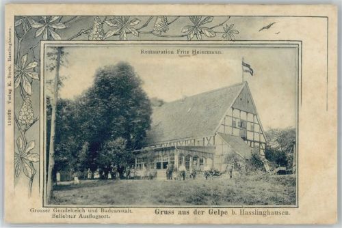 Haßlinghausen 1907 Gasthaus Fritz Heiermann Gelpe