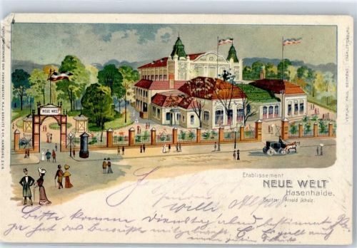 Neukölln 1904 Gasthaus Etablissement Neue Welt Hasenheide