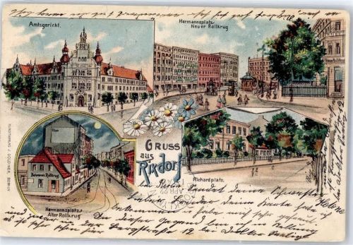 Rixdorf 1903 Amtsgericht Hermannsplatz Neuer Rollkrug