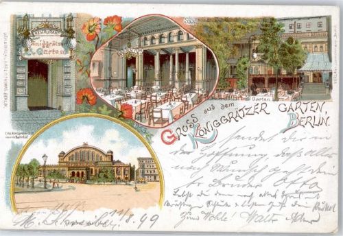 Wilhelmstadt 1899 Gasthaus Königgrätzer Garten
