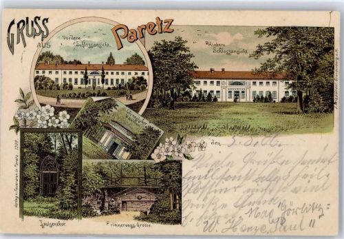 Paretz 1906 Schlossansichten Erinnerungs Grotte