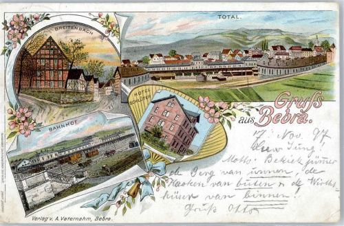Bebra Breitenbach Panorama Bahnhof Hotel Schlüter