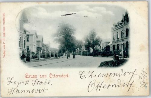 Otterndorf 1898 Straßenansicht Postamt