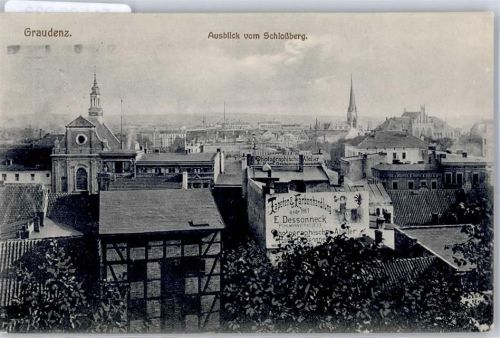 Graudenz Ausblick vom Schlossberg