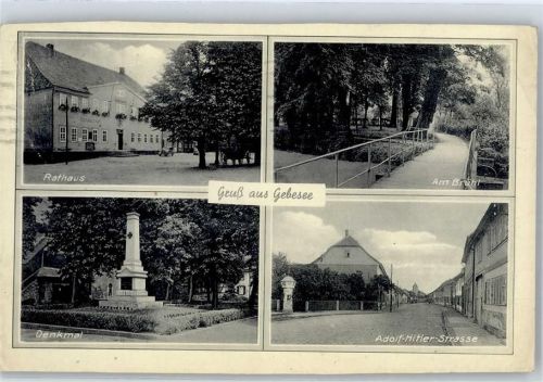 Gebesee Rathaus Denkmal Straßenansicht