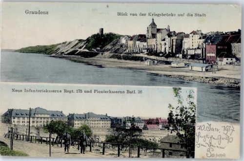 Graudenz Neue Infanteriekaserne Regt. 175 Pionierkaserne Batl. 26