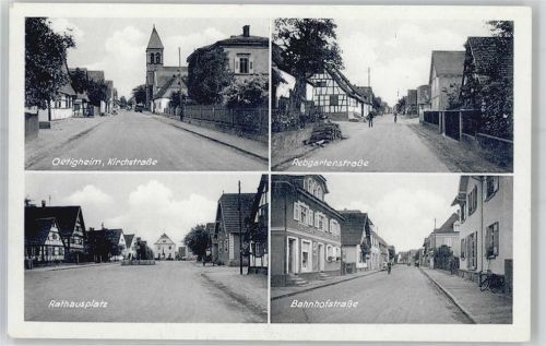 76470 W7556 Ötigheim - Kirchstraße Rathausplatz Rebgartenstraße Bahnhofstraße