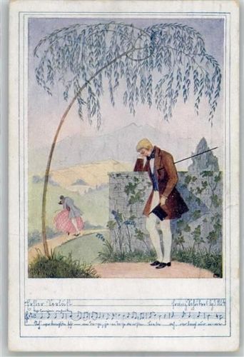 Liederkarte Deutscher Schulverein Frau Liebe Kuss