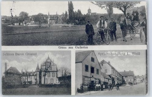 67990 Osthoffen Osthofen - 1915 Schloss Baron Grouvel Spezereihandlung