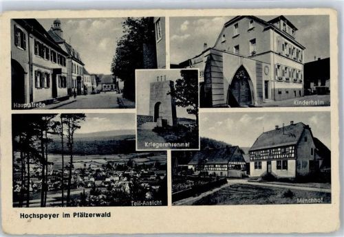 67691 W6755 Hochspeyer - Hauptstraße Kriegerdenkmal Münchhof