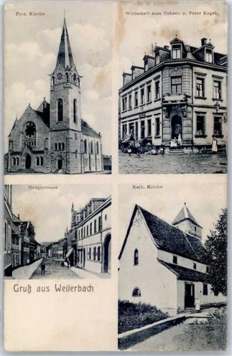 Weilerbach Kirche Hauptstrasse Gasthaus zum Ochsen