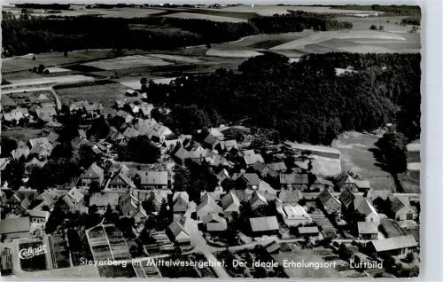 31595 W3074 Steyerberg - Fliegeraufnahme Erholungsort Mittelwesergebiet