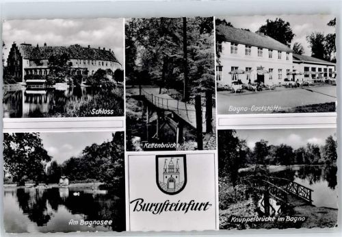 Burgsteinfurt Schloss Gasthaus Bagno Kettenbrücke Knüppelbrücke