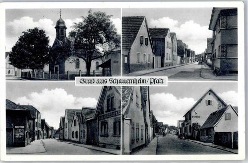 Schauernheim Kirche Gasthaus Geschäft Straße