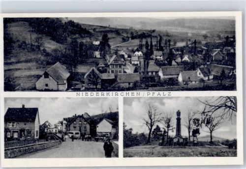 Niederkirchen Strassenkreuzung Gasthaus Kriegerdenkmal