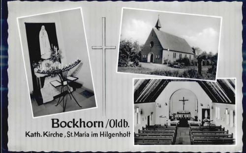 26345 W2935 Bockhorn , Jadebusen - Kirche St Maria im Hilgenholt Innen