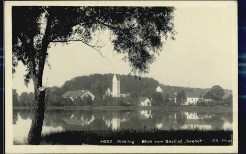 82234 W8031 Weßling , Oberbay - Blick vom Gasthaus Seehof