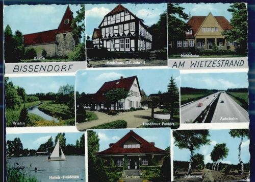 30900 W3002 Bissendorf , Han - Kirche Amtshaus Autobahn Kurhaus