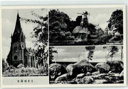 49751 W4475 Sögel - Windmühle St. Jacobus-Kirche