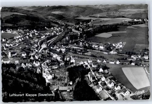 58566 W5883 Kierspe Foto AK Fliegeraufnahme