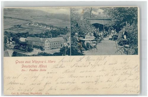 06543 O4721 Wippra 1901 - Deutsches Haus Gartenlokal