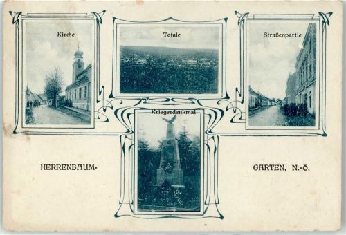 Herrnbaumgarten Kriegerdenkmal Kirche Straßenpartie