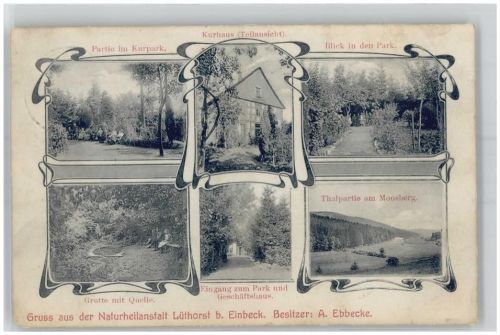 37586 W3354 Lüthorst - Kurpark Kurhaus Grotte Quelle