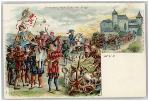 08499 O9803 Mylau - Rückkehr Karl's IV. von der Jagd